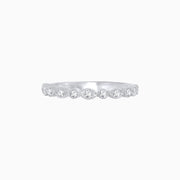 Vintage Inspired Round Diamond Marquise Motif Half Band - Shahin Jewelry